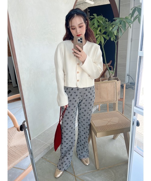 JUMELLE（ジュメロ）の「ブーケチェックパンツ（スラックス・レディース・ブラック・SMALL/MEDIUM）」の21枚目の写真