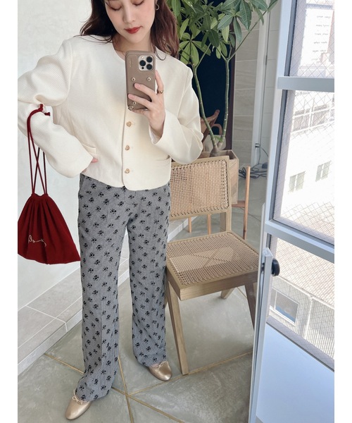 JUMELLE（ジュメロ）の「ブーケチェックパンツ（スラックス・レディース・ブラック・SMALL/MEDIUM）」の22枚目の写真