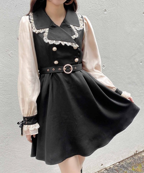 ROJITA(ロジータ)の「キラキラパール配色テーラードワンピース(ワンピース・レディース・ブラック/ベージュ/ボルドー・FREE)」の19枚目の写真