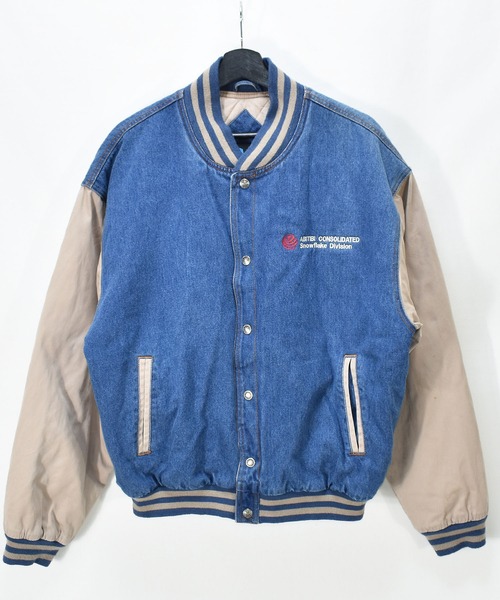 VINTAGE(ヴィンテージ)の「【ヴィンテージ古着】90's Tri-Mountain 中綿入り キルティングライナー デニムスタジャン(デニムジャケット・メンズ・ブルー・LARGE)」の2枚目の写真