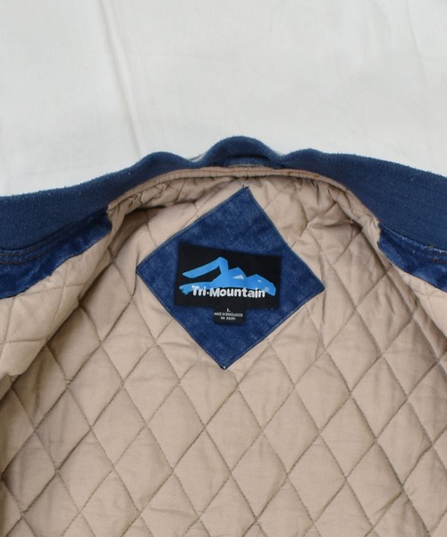 VINTAGE(ヴィンテージ)の「【ヴィンテージ古着】90's Tri-Mountain 中綿入り キルティングライナー デニムスタジャン(デニムジャケット・メンズ・ブルー・LARGE)」の5枚目の写真