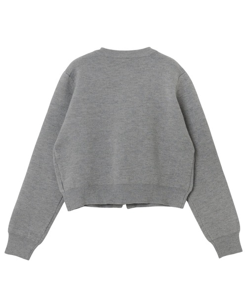 andme（アンドミー）の「【新色追加】パールボタン無地ボーダー長袖ニットカーディガン（カーディガン/ボレロ・レディース・グレー/アイボリー/キャメル/ブラック/ブラウン/ホワイト×ブラック/ネイビー・M/L）」の8枚目の写真