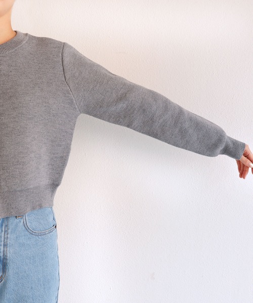 【新色追加】パールボタン無地ボーダー長袖ニットカーディガン(カーディガン/ボレロ)|andme(アンドミー)