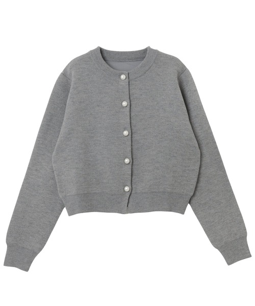 andme（アンドミー）の「【新色追加】パールボタン無地ボーダー長袖ニットカーディガン（カーディガン/ボレロ・レディース・グレー/アイボリー/キャメル/ブラック/ブラウン/ホワイト×ブラック/ネイビー・M/L）」の9枚目の写真