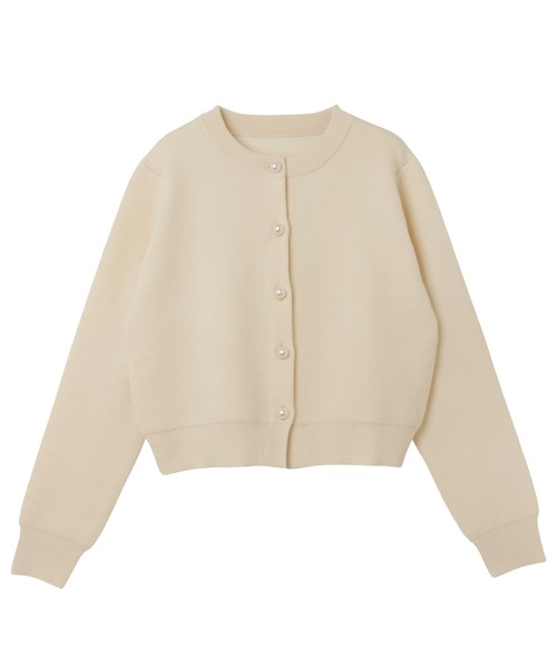 andme（アンドミー）の「【新色追加】パールボタン無地ボーダー長袖ニットカーディガン（カーディガン/ボレロ・レディース・グレー/アイボリー/キャメル/ブラック/ブラウン/ホワイト×ブラック/ネイビー・M/L）」の10枚目の写真