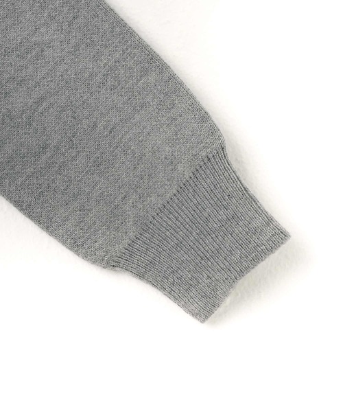 andme（アンドミー）の「【新色追加】パールボタン無地ボーダー長袖ニットカーディガン（カーディガン/ボレロ・レディース・グレー/アイボリー/キャメル/ブラック/ブラウン/ホワイト×ブラック/ネイビー・M/L）」の17枚目の写真