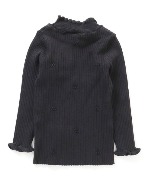 apres les cours（アプレレクール）の「【洗濯機で洗濯OK】お花フリルリブニット_ウォッシャブル（ニット/セーター・キッズ・チャコール/アイボリー/グリーン/ピンク・130/80/90/100/140/110/120）」の16枚目の写真