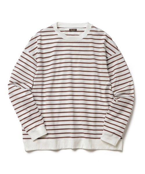 MR.OLIVE(ミスターオリーブ)の「サンフォーキン ハイゲージ コットン / ボーダーロンT(Tシャツ/カットソー・メンズ・ベージュ/ブラウン/ブラック/オフホワイト・MEDIUM/LARGE/SMALL)」の10枚目の写真