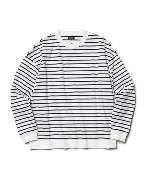 MR.OLIVE(ミスターオリーブ)の「サンフォーキン ハイゲージ コットン / ボーダーロンT(Tシャツ/カットソー・メンズ・ベージュ/ブラウン/ブラック/オフホワイト・MEDIUM/LARGE/SMALL)」の5枚目の写真
