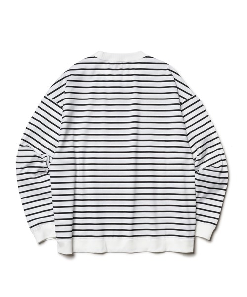 MR.OLIVE(ミスターオリーブ)の「サンフォーキン ハイゲージ コットン / ボーダーロンT(Tシャツ/カットソー・メンズ・ベージュ/ブラウン/ブラック/オフホワイト・MEDIUM/LARGE/SMALL)」の6枚目の写真