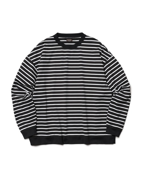 MR.OLIVE(ミスターオリーブ)の「サンフォーキン ハイゲージ コットン / ボーダーロンT(Tシャツ/カットソー・メンズ・ベージュ/ブラウン/ブラック/オフホワイト・MEDIUM/LARGE/SMALL)」の7枚目の写真