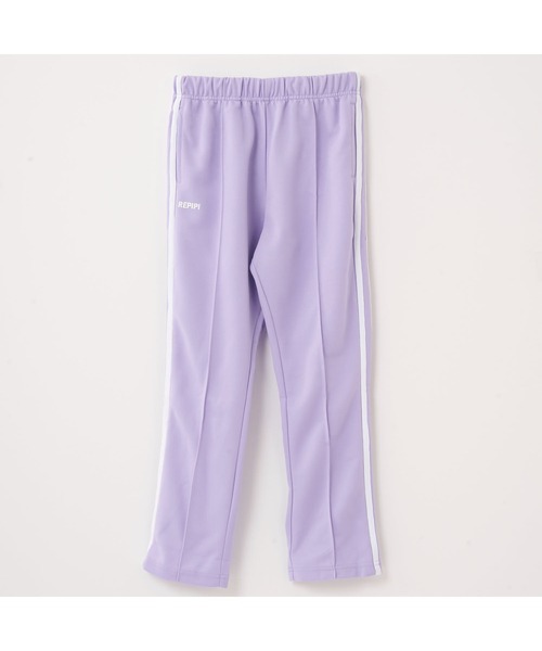 repipi armario(レピピ アルマリオ)の「repipi armario/レピピアルマリオ キッズ センタープリーツ ロング丈 ジャージパンツ スポーツウェア(その他パンツ・キッズ・ブラック/ホワイト/パープル/サックスブルー/ミント/ピンク・150cm/140cm/170cm/160cm)」の1枚目の写真
