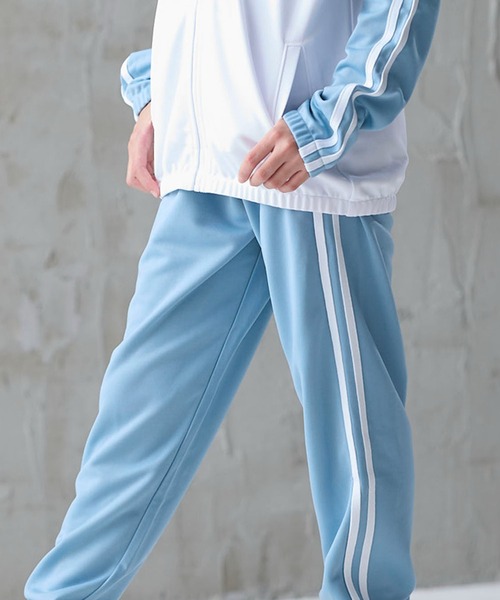 repipi armario(レピピ アルマリオ)の「repipi armario/レピピアルマリオ キッズ センタープリーツ ロング丈 ジャージパンツ スポーツウェア(その他パンツ・キッズ・ブラック/ホワイト/パープル/サックスブルー/ミント/ピンク・150cm/140cm/170cm/160cm)」の5枚目の写真