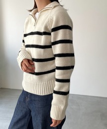 canal jean El mar フェザーハーフジップニット CANAL JEAN（キャナルジーン）の「El mar(エルマール) パネル