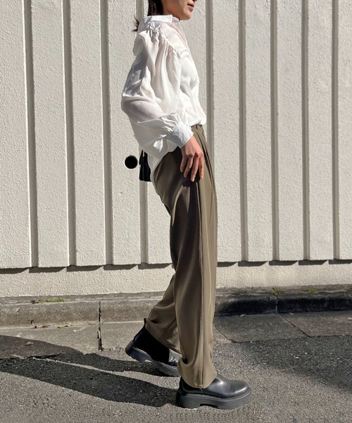 セール】2タックベーシックワイドパンツ（スラックス