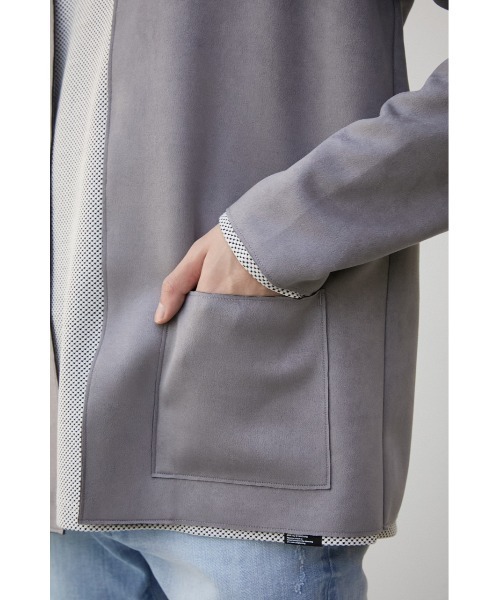 AZUL by moussy（アズールバイマウジー）の「PRIMAVERA FAUX SUEDE TOPPER/プリマベーラフェイクスエードトッパー（ノーカラージャケット・メンズ・ブラック/グレー/ベージュ・MEDIUM/LARGE）」の22枚目の写真