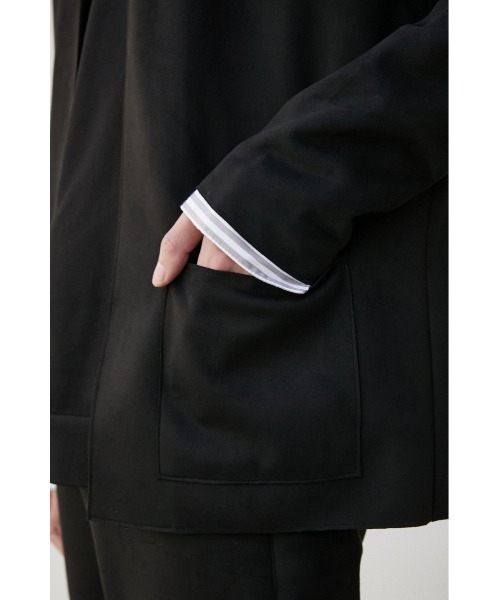 AZUL by moussy（アズールバイマウジー）の「PRIMAVERA FAUX SUEDE TOPPER/プリマベーラフェイクスエードトッパー（ノーカラージャケット・メンズ・ブラック/グレー/ベージュ・MEDIUM/LARGE）」の11枚目の写真