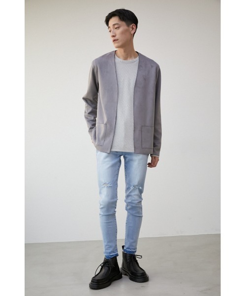 AZUL by moussy（アズールバイマウジー）の「PRIMAVERA FAUX SUEDE TOPPER/プリマベーラフェイクスエードトッパー（ノーカラージャケット・メンズ・ブラック/グレー/ベージュ・MEDIUM/LARGE）」の17枚目の写真