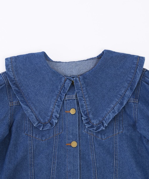 PHILLY(フィリー)の「フリルカラーショートデニムジャケット(デニムジャケット・レディース・ブルー・FREE)」の10枚目の写真