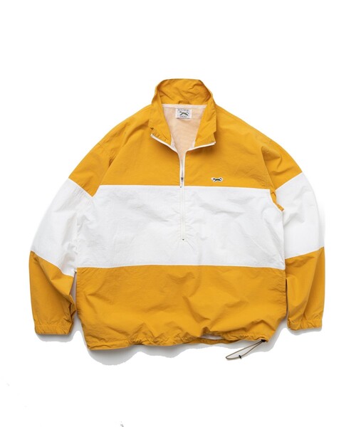 TOWNCRAFT（タウンクラフト）の「TOWN CRAFT/タウンクラフト 別注 パネルスタンドハーフジップブルゾン（ナイロンジャケット・メンズ・ネイビー/イエロー/グレー/ブラック/ホワイト・MEDIUM/LARGE）」の5枚目の写真