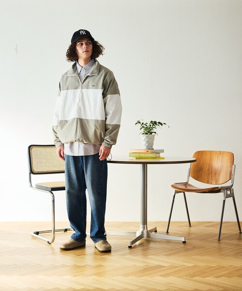 TOWNCRAFT（タウンクラフト）の「TOWN CRAFT/タウンクラフト 別注 パネルスタンドハーフジップブルゾン（ナイロンジャケット・メンズ・ネイビー/イエロー/グレー/ブラック/ホワイト・MEDIUM/LARGE）」の7枚目の写真