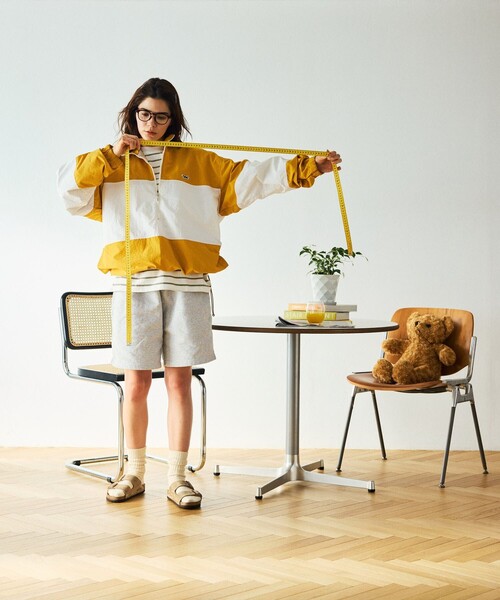 TOWNCRAFT（タウンクラフト）の「TOWN CRAFT/タウンクラフト 別注 パネルスタンドハーフジップブルゾン（ナイロンジャケット・メンズ・ネイビー/イエロー/グレー/ブラック/ホワイト・MEDIUM/LARGE）」の19枚目の写真