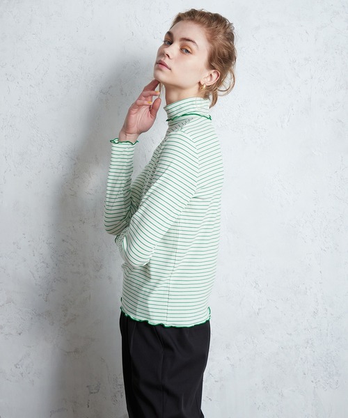 LE SOUK HOLIDAY(ルスークホリデー)の「メローハイネックカットプルオーバー(Tシャツ/カットソー・レディース・オフホワイト/グリーン/ブラック・L/M)」の10枚目の写真