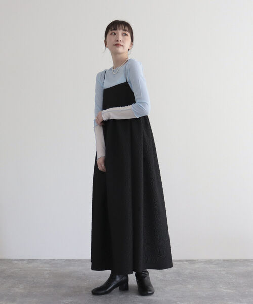 fredy emue（フレディエミュ）の「シアーテレコメロー配色プルオーバー（Tシャツ/カットソー・レディース・オフホワイト/サックスブルー/ブラック・38）」の15枚目の写真