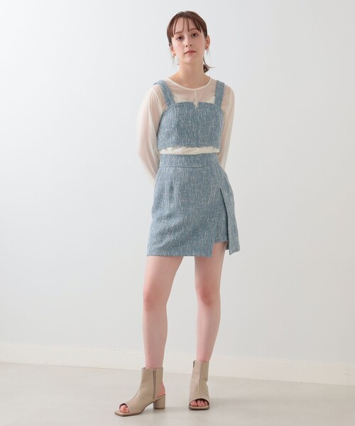 Ray BEAMS（レイビームス）の「Ray BEAMS / サマーツイード ミニ スカート（スカート・レディース・ライトブルー/グリーン系その他3・0/1）」の10枚目の写真