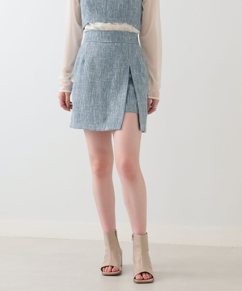 Ray BEAMS（レイビームス）の「Ray BEAMS / サマーツイード ミニ スカート（スカート・レディース・ライトブルー/グリーン系その他3・0/1）」の15枚目の写真