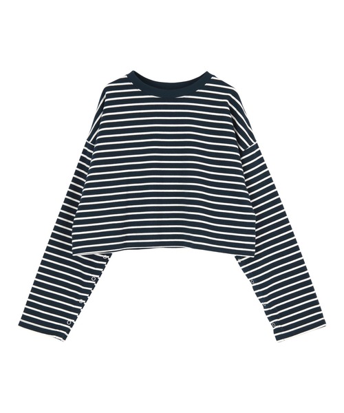 titivate(ティティベイト)の「オープンスリーブボーダートップス(Tシャツ/カットソー・レディース・ネイビー/オフホワイト・M)」の19枚目の写真