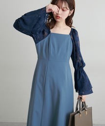 お家で洗える/WEB限定サイズあり/osono袖ジャガードお上品ワンピース