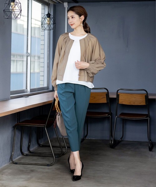Tiaclasse(ティアクラッセ)の「【洗える】ドロストテーパードパンツ(その他パンツ・レディース・ブラック/グリーン/ネイビー/ベージュ・M/S/L)」の12枚目の写真