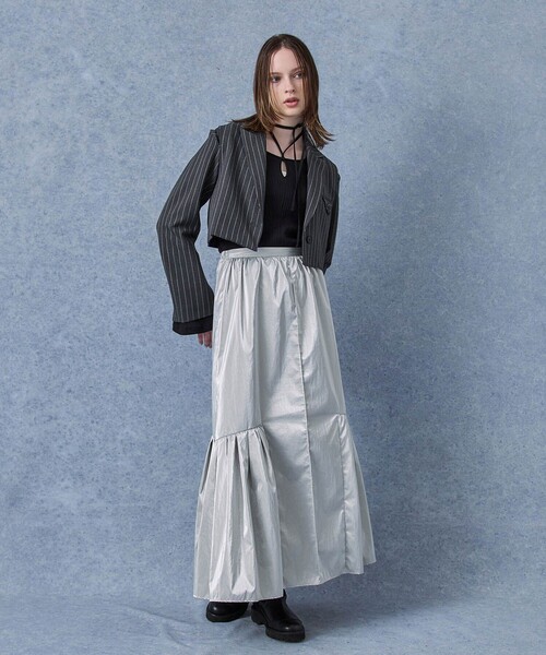 PUBLIC TOKYO（パブリックトウキョウ）の「【福島県産】フレアスリーブカットアウトトップス/リブカットソー/プルオーバー（Tシャツ/カットソー・レディース・ブラック/ブルー/アイボリー・FREE）」の11枚目の写真