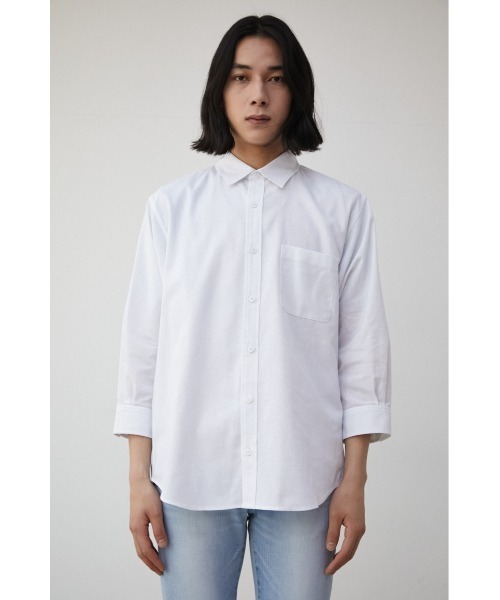 AZUL by moussy(アズールバイマウジー)の「RELATECH LINEN MIX 3/4 SHIRT/リラテックリネンミックス3/4シャツ(シャツ/ブラウス・メンズ・ブルー/ブラック系その他/グリーン系その他/ホワイト/グレー・LARGE/MEDIUM)」の9枚目の写真