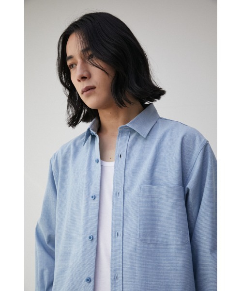 AZUL by moussy(アズールバイマウジー)の「RELATECH LINEN MIX 3/4 SHIRT/リラテックリネンミックス3/4シャツ(シャツ/ブラウス・メンズ・ブルー/ブラック系その他/グリーン系その他/ホワイト/グレー・LARGE/MEDIUM)」の15枚目の写真