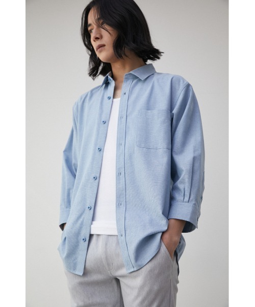 AZUL by moussy(アズールバイマウジー)の「RELATECH LINEN MIX 3/4 SHIRT/リラテックリネンミックス3/4シャツ(シャツ/ブラウス・メンズ・ブルー/ブラック系その他/グリーン系その他/ホワイト/グレー・LARGE/MEDIUM)」の16枚目の写真