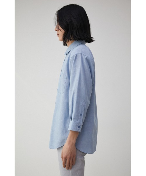 AZUL by moussy(アズールバイマウジー)の「RELATECH LINEN MIX 3/4 SHIRT/リラテックリネンミックス3/4シャツ(シャツ/ブラウス・メンズ・ブルー/ブラック系その他/グリーン系その他/ホワイト/グレー・LARGE/MEDIUM)」の19枚目の写真