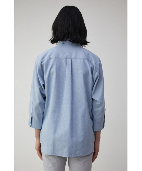 AZUL by moussy(アズールバイマウジー)の「RELATECH LINEN MIX 3/4 SHIRT/リラテックリネンミックス3/4シャツ(シャツ/ブラウス・メンズ・ブルー/ブラック系その他/グリーン系その他/ホワイト/グレー・LARGE/MEDIUM)」の20枚目の写真