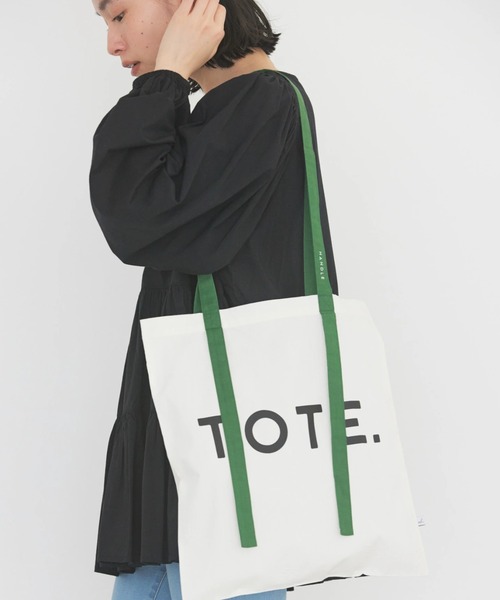 AMERICAN HOLIC(アメリカンホリック)の「TOTE. BAG(トートバッグ・レディース・グレー/アイボリー/グリーン/サックスブルー・FREE)」の2枚目の写真