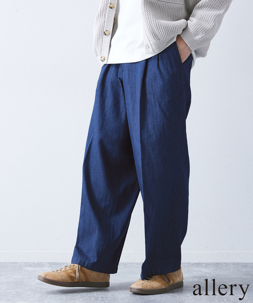 allery(アレリー)の「【allery / アレリ―】”ワイド” DENIM SLACKS(デニムパンツ・メンズ・ホワイト/ブルー系その他/ブルー・SMALL/MEDIUM/LARGE)」の3枚目の写真