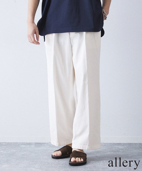 allery(アレリー)の「【allery / アレリ―】”ワイド” DENIM SLACKS(デニムパンツ・メンズ・ホワイト/ブルー系その他/ブルー・SMALL/MEDIUM/LARGE)」の1枚目の写真