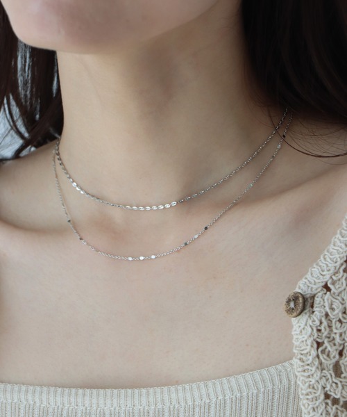 BLUEEAST（ブルーイースト）の「スパークルチェーンネックレス / ニッケルフリー（ネックレス・レディース・ゴールド/シルバー・FREE）」の2枚目の写真