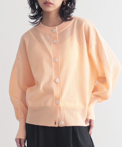 【WEB限定】・【サステナブル】メニーボタンシアーニットカーディガン ADAM ET ROPÉ FEMME(アダム エ ロペ ファム) / 【WEB限定