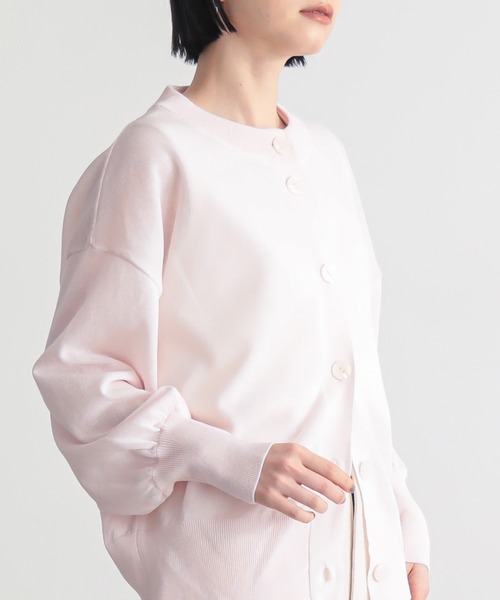 for/c（フォーシー）の「[新色追加]シアーニットクルーネックカーディガン【サスティナブル】（カーディガン/ボレロ・レディース・イエロー/ホワイト/ブラック/オレンジ/チャコールグレー/ライトブルー/ネイビー/ピンク・LL/M/L）」の11枚目の写真