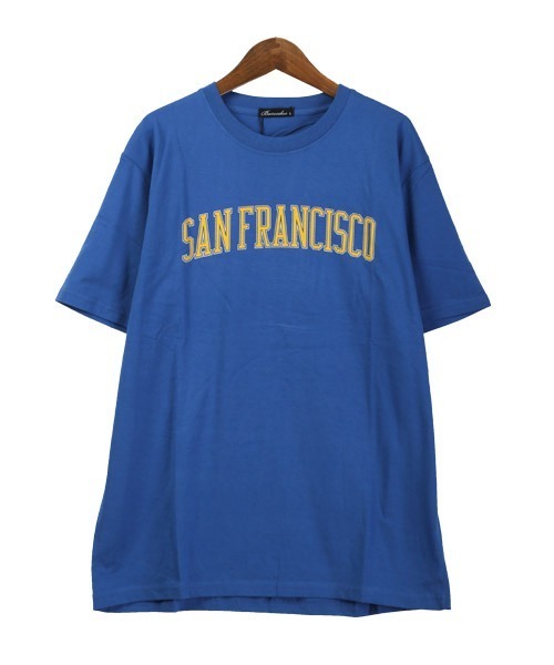 LUXSTYLE(ラグスタイル)の「カレッジロゴプリント半袖Tシャツ(Tシャツ/カットソー・メンズ・ホワイト/ブルー/ブラック・M/L/XL)」の11枚目の写真