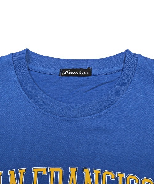 LUXSTYLE(ラグスタイル)の「カレッジロゴプリント半袖Tシャツ(Tシャツ/カットソー・メンズ・ホワイト/ブルー/ブラック・M/L/XL)」の14枚目の写真