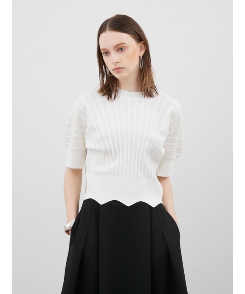 第一ネット MIESROHE（ミースロエ）の「sustainableオーバルシアーニット トップス