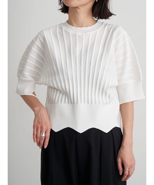 激安正規品 MIESROHE（ミースロエ）の「sustainableオーバルシアーニット トップス