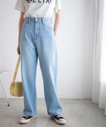 WEGO | WEGO/【マルチサイズ】ハイウエストルーズストレートデニムパンツ(デニムパンツ)